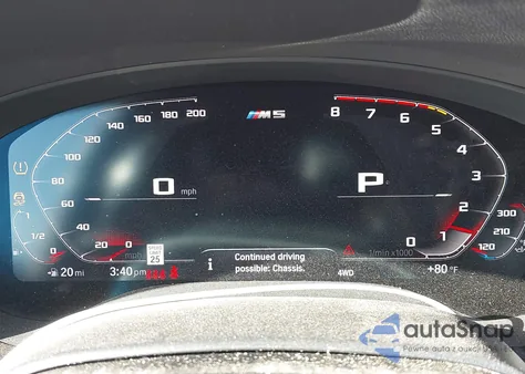 2021 BMW M5 z USA, uszkodzony, nr VIN WBS83CH09MCF39474